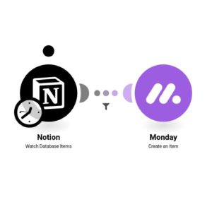 Добавление элементов базы данных Notion (страниц) в Monday в качестве элементов
