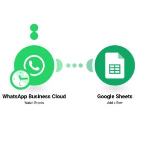 Добавление новой строки в таблицу Google Sheets из нового сообщения в WhatsApp Business Cloud.