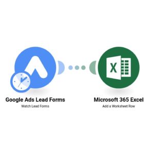 Добавление строки в таблицу Microsoft 365 Excel из заявки формы Google Ads.