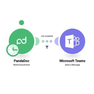 Получайте уведомление в Microsoft Teams, когда документ PandaDoc завершен.
