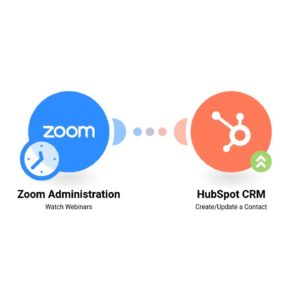 Создание или обновление контакта CRM HubSpot на основе нового участника вебинара Zoom.