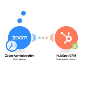 Создание или обновление контакта в CRM HubSpot на основе нового участника Zoom-встречи.
