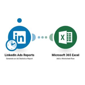 Загрузите данные о производительности вчерашних рекламных кампаний в LinkedIn в таблицу Microsoft Excel 365.