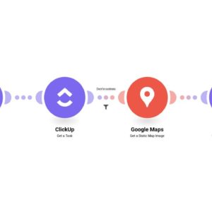 Загрузите изображение статической карты в новую задачу ClickUp.